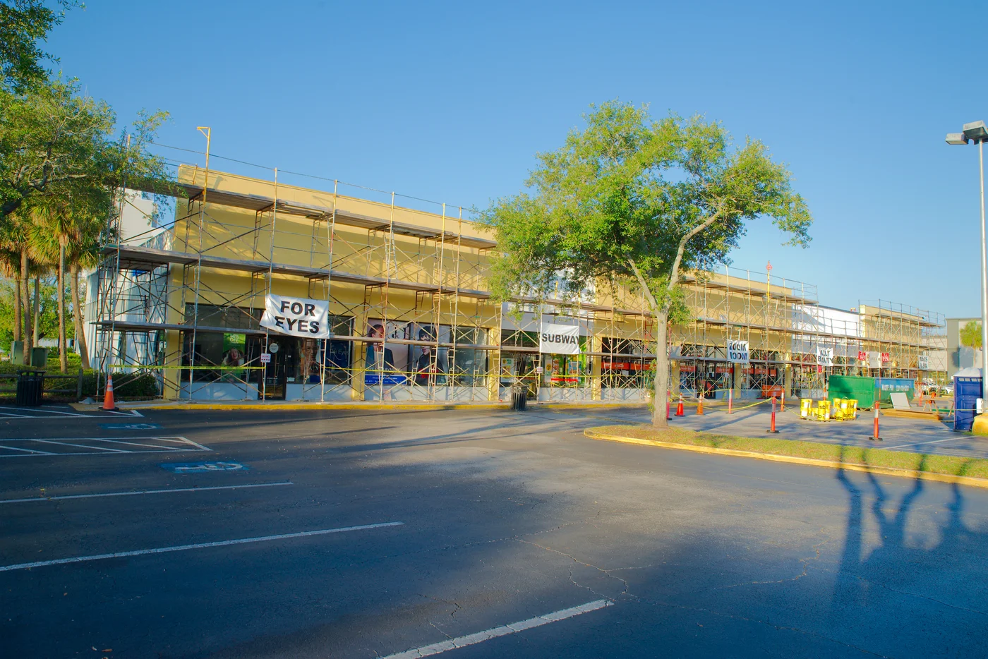 Retail center under renovation